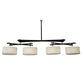 Meyda Lighting Solaris 177" 16-Light Oil Rubbed Bronze Island Pendant Light With Beige Silk Textrene Shade