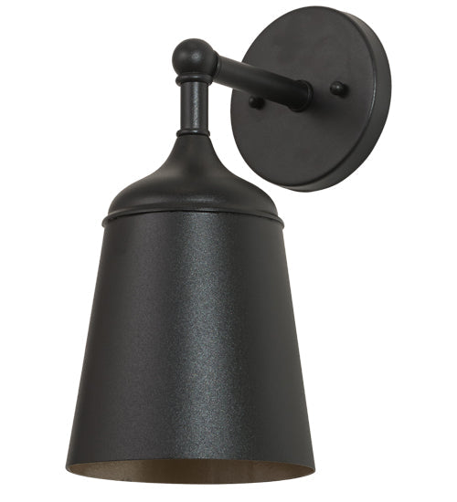 Meyda Lighting Somerville 6" Textured Black & Champagne Metallic Wall Sconce