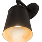 Meyda Lighting Somerville 6" Textured Black & Champagne Metallic Wall Sconce