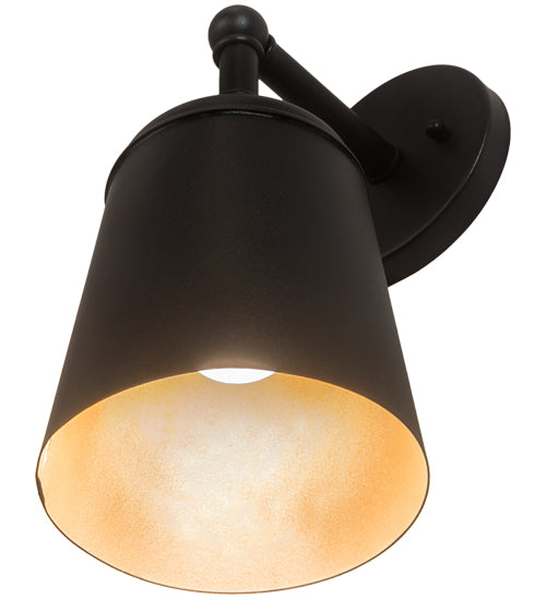 Meyda Lighting Somerville 6" Textured Black & Champagne Metallic Wall Sconce