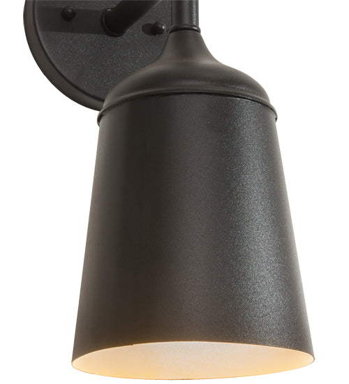 Meyda Lighting Somerville 6" Textured Black & Champagne Metallic Wall Sconce