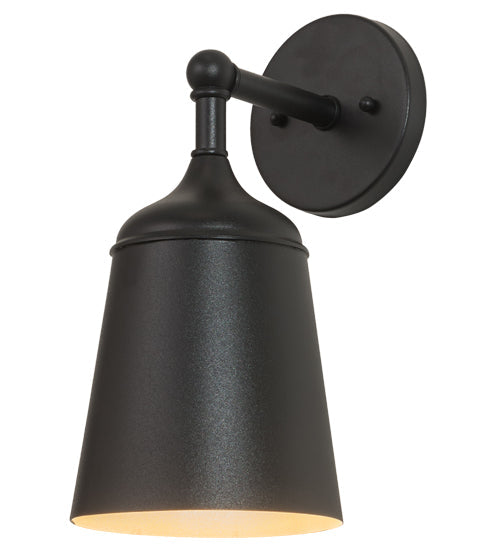 Meyda Lighting Somerville 6" Textured Black & Champagne Metallic Wall Sconce