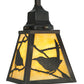 Meyda Lighting Songbird 42" 3-Light Craftsman Brown Mission Island Pendant Light With Beige Shade Glass