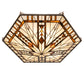 Meyda Lighting Sonoma 27" 3-Light Mahogany Bronze Semi-flush Mount Light With Brown & Beige Shade Glass