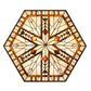 Meyda Lighting Sonoma 27" 3-Light Mahogany Bronze Semi-flush Mount Light With Brown & Beige Shade Glass