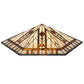 Meyda Lighting Sonoma 27" Bark Brown & Beige Shade Glass