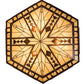Meyda Lighting Sonoma 28" 3-Light Cinnamon Coffee Metallic Inverted Pendant Light With Beige & Brown Shade Glass