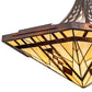 Meyda Lighting Sonoma 29" 3-Light Old Copper Pot Inverted Pendant Light With Sand Beige & Bark Brown Shade Glass