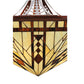 Meyda Lighting Sonoma 29" 3-Light Old Copper Pot Inverted Pendant Light With Sand Beige and Bark Brown Granite Shade Glass