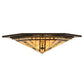 Meyda Lighting Sonoma 36" 6-Light Bronze Flush Mount Light With Beige & Bark Brown Shade Glass