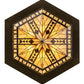 Meyda Lighting Sonoma 36" 6-Light Bronze Flush Mount Light With Beige & Bark Brown Shade Glass