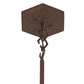 Meyda Lighting Sonoma 40" 6-Light Rusty Nail Inverted Pendant Light With Sand Beige & Bark Brown Shade Glass