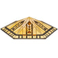 Meyda Lighting Sonoma 41" Beige & Brown Shade Glass