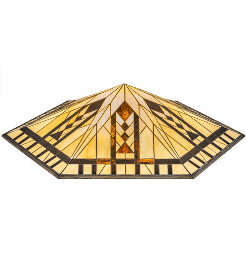 Meyda Lighting Sonoma 41" Beige & Brown Shade Glass
