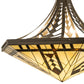 Meyda Lighting Sonoma 42" 6-Light Bronze Inverted Pendant Light With Beige & Bark Brown Shade Glass
