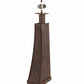 Meyda Lighting Sophia 30" 2-Light Hazelnut Acacia Glossy Table Lamp With Off White Textrene & White Statuario Idalight Shade