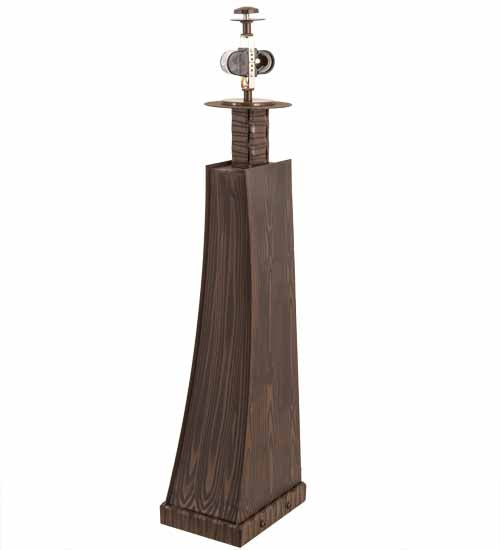 Meyda Lighting Sophia 30" 2-Light Hazelnut Acacia Glossy Table Lamp With Off White Textrene & White Statuario Idalight Shade