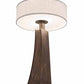 Meyda Lighting Sophia 30" 2-Light Hazelnut Acacia Glossy Table Lamp With Off White Textrene & White Statuario Idalight Shade