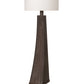 Meyda Lighting Sophia 48" 2-Light Hazelnut Acacia Glossy Crinkle Floor Lamp With Off White Textrene & White Statuario Idalight Shade