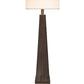 Meyda Lighting Sophia 48" 2-Light Hazelnut Acacia Glossy Crinkle Floor Lamp With Off White Textrene & White Statuario Idalight Shade