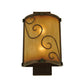 Meyda Lighting Sorbonn 9" 2-Light Golden Bronze Wall Sconce With Avorio Amber Shade Glass