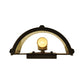 Meyda Lighting Sorbonn 9" 2-Light Golden Bronze Wall Sconce With Avorio Amber Shade Glass
