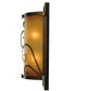Meyda Lighting Sorbonn 9" 2-Light Golden Bronze Wall Sconce With Avorio Amber Shade Glass