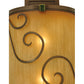 Meyda Lighting Sorbonn 9" 2-Light Golden Bronze Wall Sconce With Avorio Amber Shade Glass