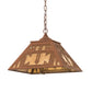 Meyda Lighting Southwest 22" 2-Light Earth Pendant Light With Beige Art Shade Glass