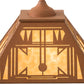 Meyda Lighting Southwest 22" 2-Light Earth Pendant Light With Beige Art Shade Glass