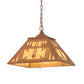 Meyda Lighting Southwest 22" 2-Light Earth Pendant Light With Beige Art Shade Glass