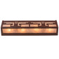 Meyda Lighting Southwest 24" 4-Light Rust Vanity Light With Silver Mica Shade Glass