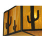 Meyda Lighting Southwest 28" 8-Light Timeless Bronze Cactus Semi-flush Mount Ceiling Light With Honey Art Shade Glass