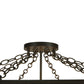 Meyda Lighting Southwest 28" 8-Light Timeless Bronze Cactus Semi-flush Mount Ceiling Light With Honey Art Shade Glass