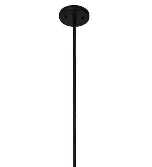 Meyda Lighting Spaccato 24" Matte Black Island Pendant Light With White Shade Glass