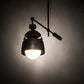 Meyda Lighting Spaccato 24" Matte Black Island Pendant Light With White Shade Glass