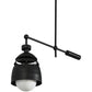 Meyda Lighting Spaccato 24" Matte Black Island Pendant Light With White Shade Glass