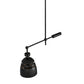 Meyda Lighting Spaccato 24" Matte Black Island Pendant Light With White Shade Glass
