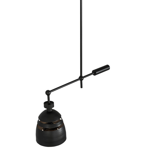 Meyda Lighting Spaccato 24" Matte Black Island Pendant Light With White Shade Glass