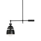 Meyda Lighting Spaccato 24" Matte Black Island Pendant Light With White Shade Glass