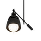 Meyda Lighting Spaccato 24" Matte Black Island Pendant Light With White Shade Glass