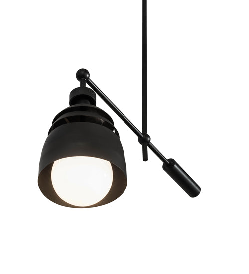 Meyda Lighting Spaccato 24" Matte Black Island Pendant Light With White Shade Glass