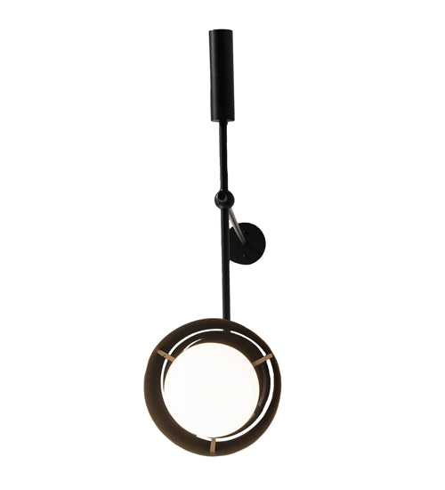 Meyda Lighting Spaccato 24" Matte Black Island Pendant Light With White Shade Glass