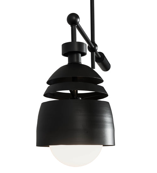 Meyda Lighting Spaccato 24" Matte Black Island Pendant Light With White Shade Glass