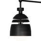 Meyda Lighting Spaccato 24" Matte Black Island Pendant Light With White Shade Glass
