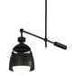 Meyda Lighting Spaccato 24" Matte Black Island Pendant Light With White Shade Glass