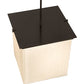 Meyda Lighting Spalding 18"Sq 2-Light Bronze Metallic Pendant Light With Eggshell Textrene & Creme Carrara Idalight Shade