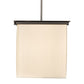 Meyda Lighting Spalding 18"Sq 2-Light Bronze Metallic Pendant Light With Eggshell Textrene & Creme Carrara Idalight Shade