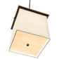 Meyda Lighting Spalding 18"Sq 2-Light Bronze Metallic Pendant Light With Eggshell Textrene & Creme Carrara Idalight Shade