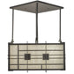 Meyda Lighting Spalding 34" 4-Light Bronze Metallic Pendant Light With Creme Carrara Idalight Shade